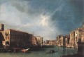 The Grand Canal From Rialto Toward The North Canaletto